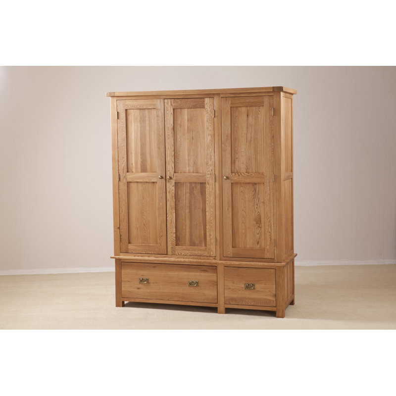 3 Door Solid Wood Wardrobe