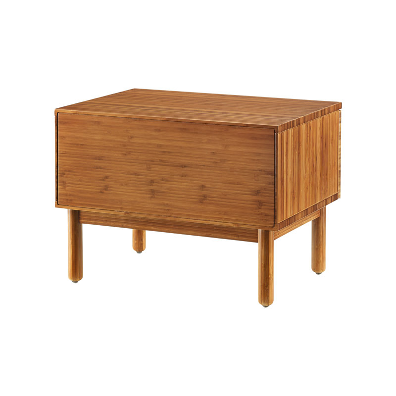 Table de chevet en bois massif à 1 tiroir Calixta