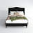 Chenille Upholstered Wingback Platform Bed Frame with Tall Headboard-945098451-945098449