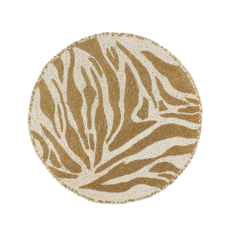 Napperon abstrait, Or crème