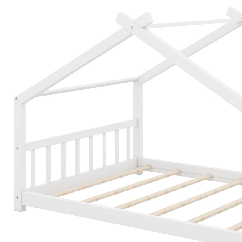 Lit en bois House House, Blanc, Lit double
