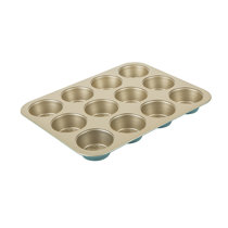 KitchenCraft Non Stick Mini Muffin Tin/Mince Pie Baking Tray, 24 Holes, 35  x 27 cm