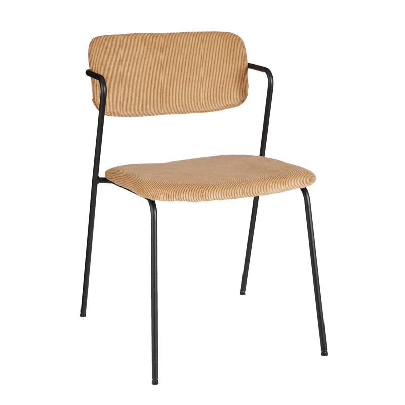 Rumson 40cm H Velvet Upholstered Side Chair, Brown