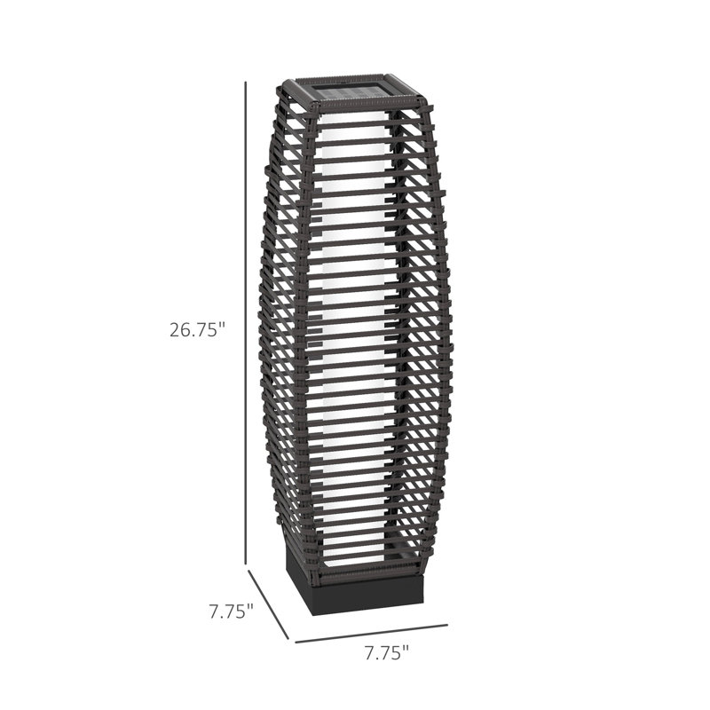 Lampe solaire sur pied Outsunny, Gris