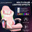 Fauteuil de jeu avec contrôle de la lumière DEL, dossier réglable et inclinable pivotant à hauteur de siège, fauteuil de jeu vidéo ergonomique de bureau de course avec repose-pieds et soutien lombaire.-447347876