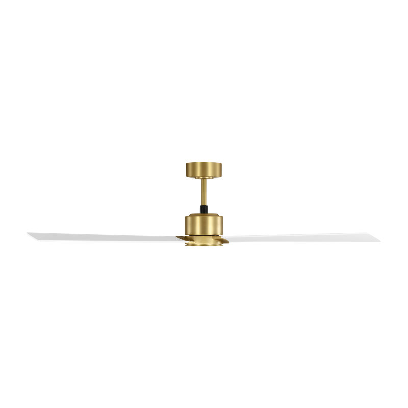 Rozzen Smart 60 Ceiling Fan, Burnished Brass, Matte White