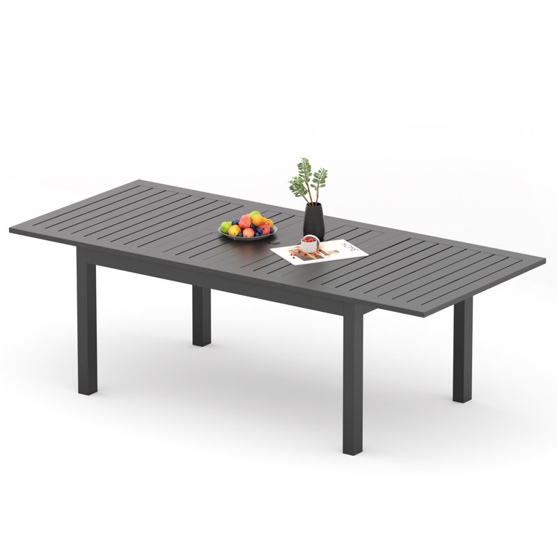 Table de salle à manger extensible en aluminium 91,7 po Calliana