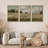 Rustic Clouds Meadow Landscape Vintage Wood Nursery Decor Framed Canvas 3 Pieces Print Wall Art-119405875-90847427