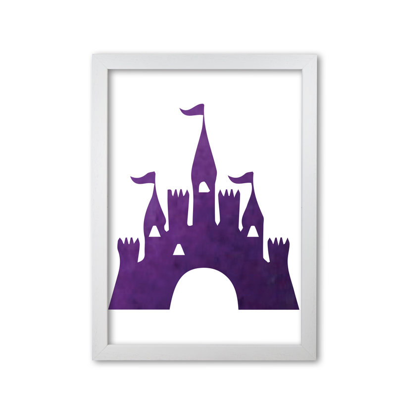 Castle - Painting, White Grain Frame, 42 cm H x 30 cm W x 5 cm D