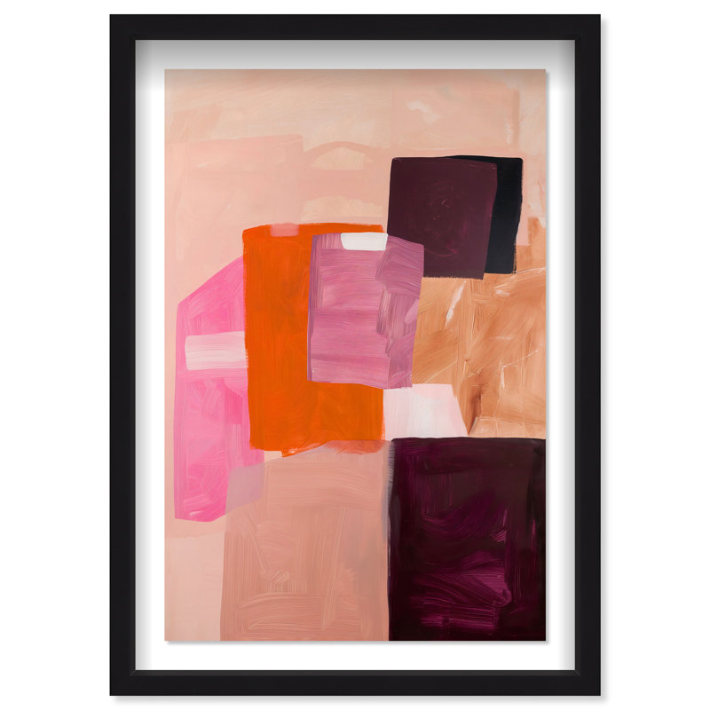 Bold Foundations II Shadowbox Abstract Print by Oliver Gal, Black Frame, 10 x 15, 25.5"H x 17.5"W, Black Frame