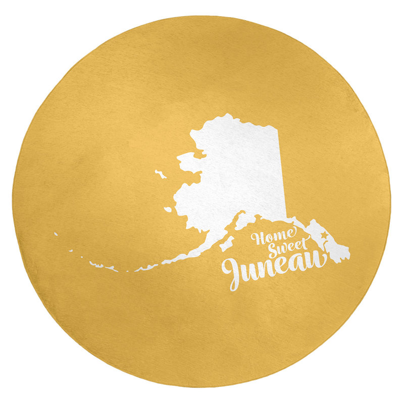 Tapis en poly-chenille juneau alaska, Rond 5 pi