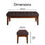Banc de chambre capitonné avec pieds en bois Elle Decor Claire-23508420