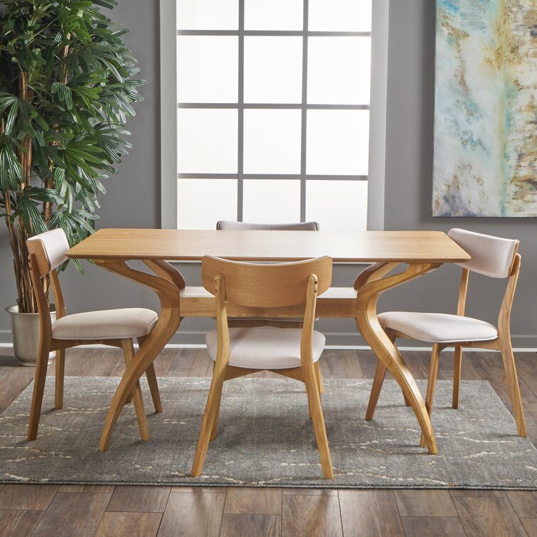 (JUST PIECES TO THE CHAIRS box 1 of 4?)Bryona 4 - Person Solid Wood Dining Set