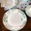 Ensemble de 4 assiettes en porcelaine à feuilles vertes