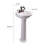 Barclay 15.12'' White Vitreous China U-Shaped Bathroom Sink with Overflow