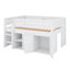 Loft Bed With Storage Cabinet And Chalkboard Panel-690341741