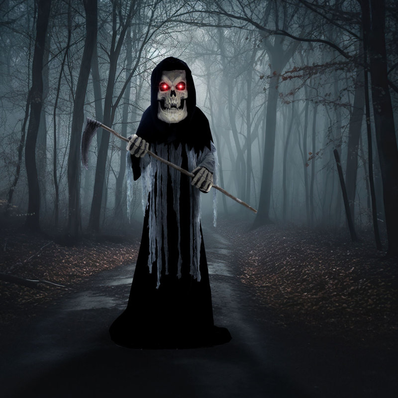 8.5-Ft. Tall Motion-Activated Ginormous Reaper, Premium Talking Halloween Animatronic