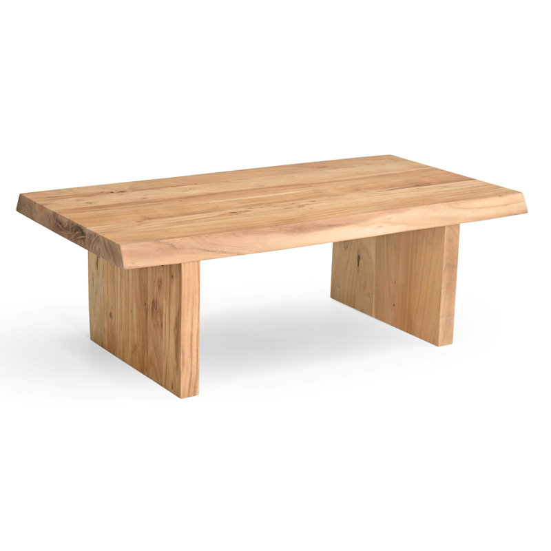 Natural Oak Rectangular Solid Wood Coffee Table