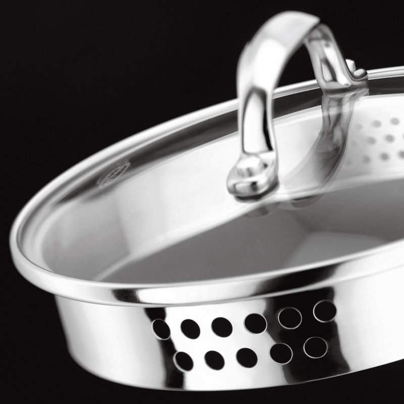 Stellar 7000 18/10 Stainless Steel Saucepan with Glass Draining Lid, 0.8L