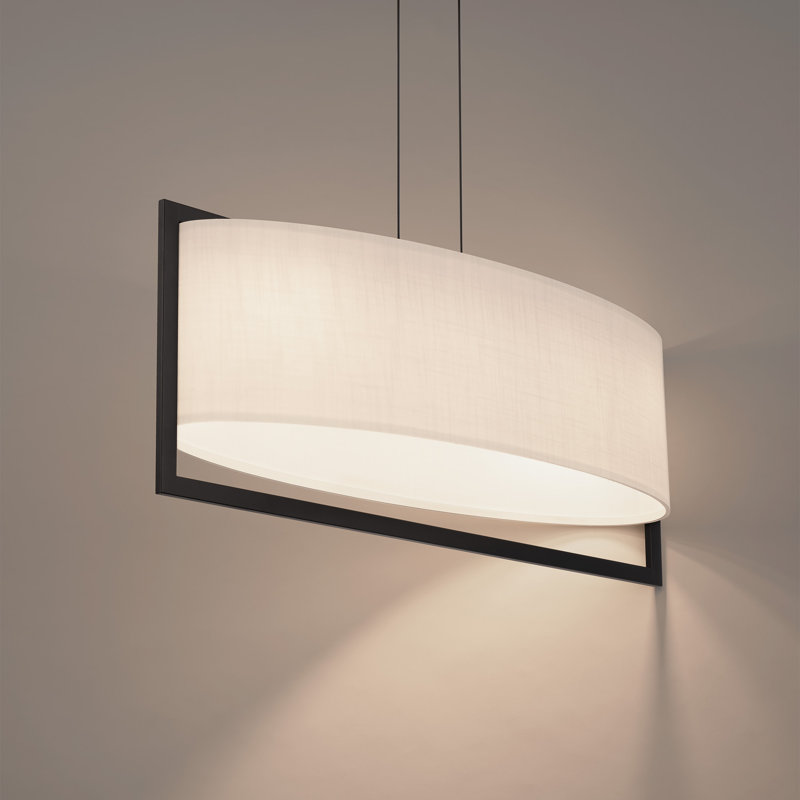Park Avenue 1 - Light LED Drum Pendant, Black