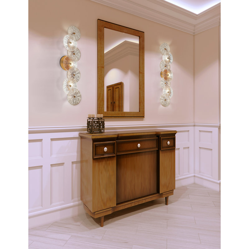 Meuble-lavabo 3 lumières Sue-Anne en laiton