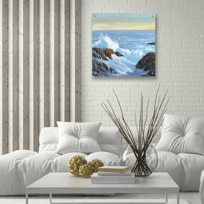 «Rip Tide II» par Tim O'Toole, art mural en verre acrylique, H 24 po x l 24 po x P 0,2 po