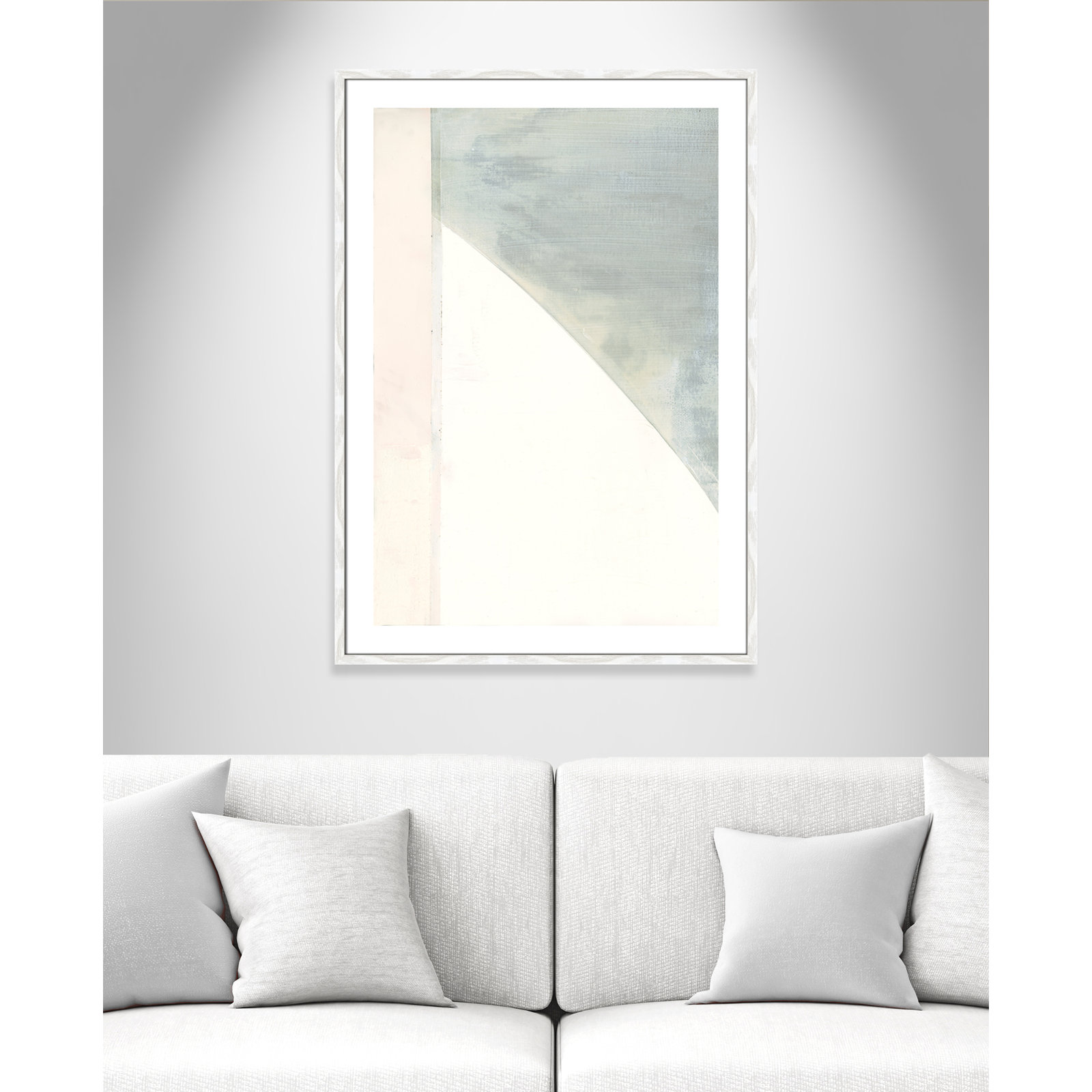 Alexandria "In Neutral I" Painting by Cartissi, 41.5" H x 29.5" W x 0.75" D, White Wood Framed Paper