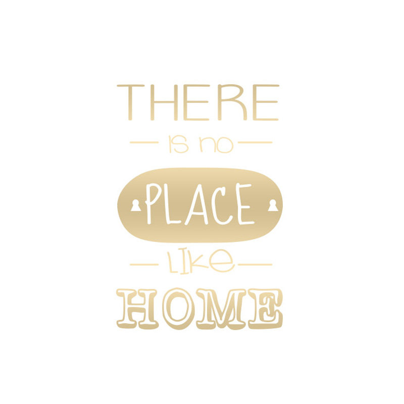 Non-Wall Damaging Wall Decal, Shiny Gold, Large