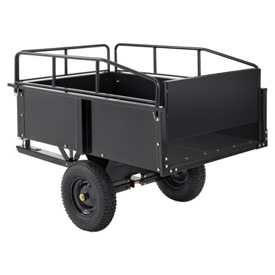 Chariot à benne basculante en acier robuste, 750 livres, 15 pieds cubes, utilitaire de jardin