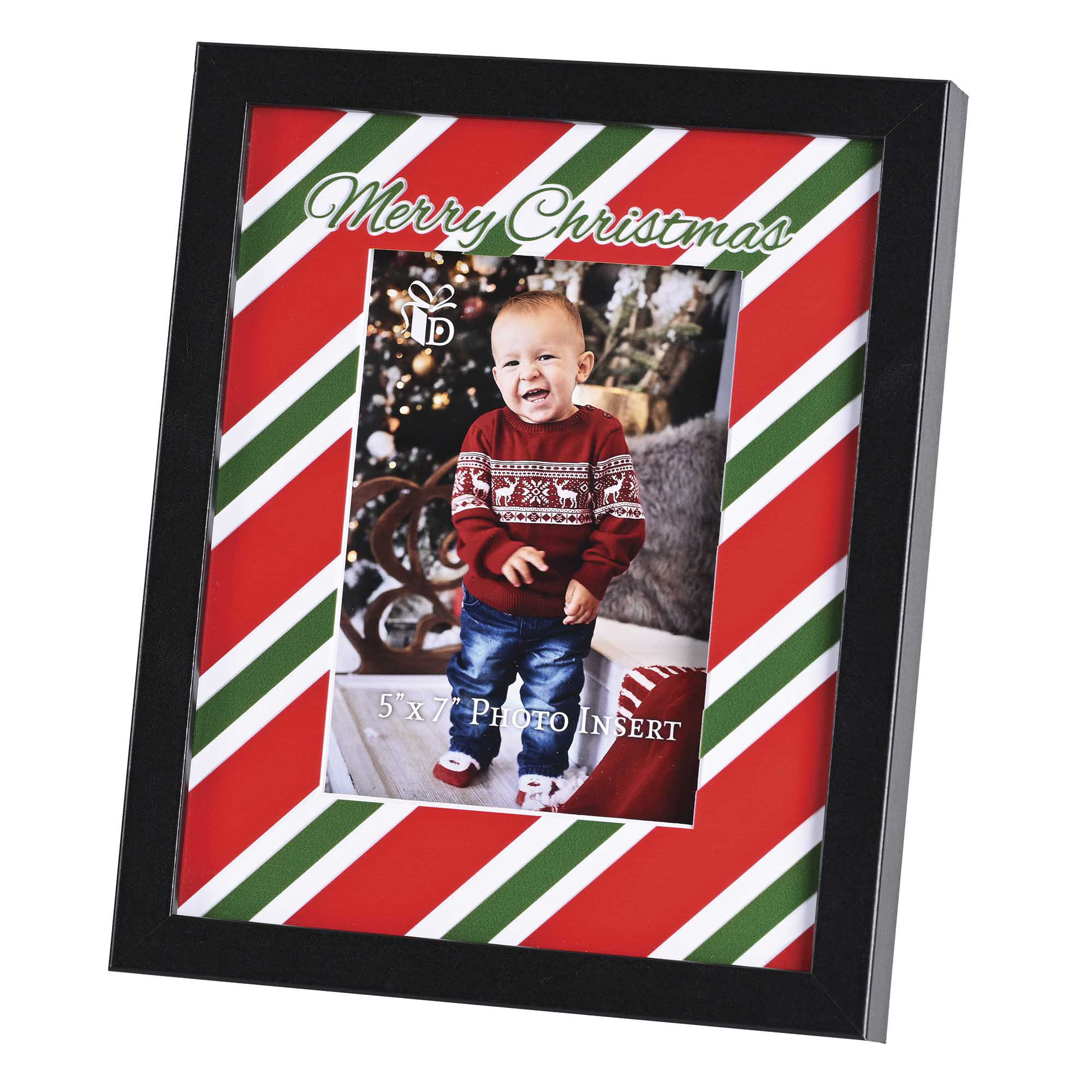Charlton Home® Photo Frame 5x7 Merry Christmas Striped | Wayfair