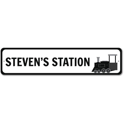 Kids Train Metal Sign