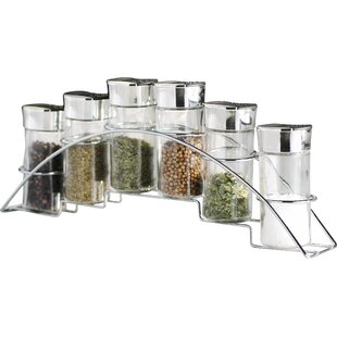 revolving spice rack set 3.5oz glass