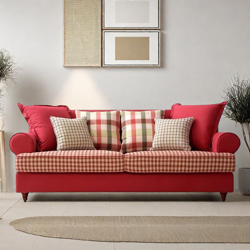 Canapé simple rouge 82,6 po