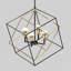 Lustre moderne Mid-Century Mercer41 Cloma, noir et or