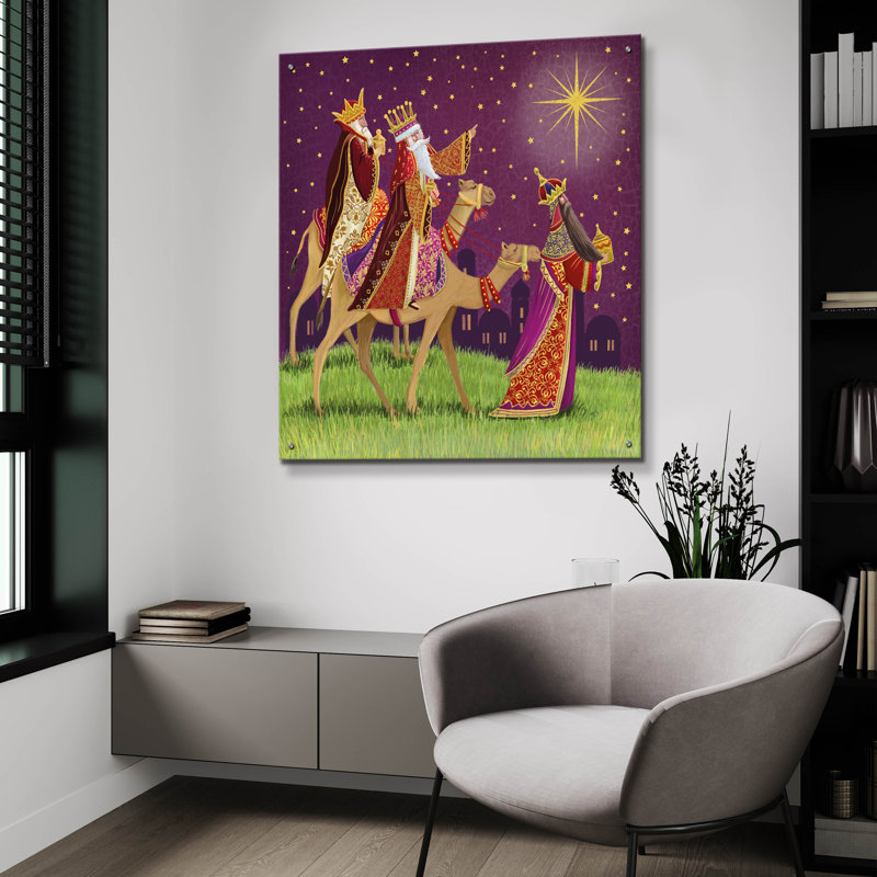 Art mural en verre épique «Suite à une étoile» par Elle Media Group, 36 po x 36 po, H 36 po x l 36 po
