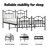 Braidyn Metal Bed Frame with Headboard & Slats, No Mattress, Easy Assembly-476755510-476755506