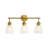 3 - Light Modern Bathroom Vanity Light With Bell Glass Shade