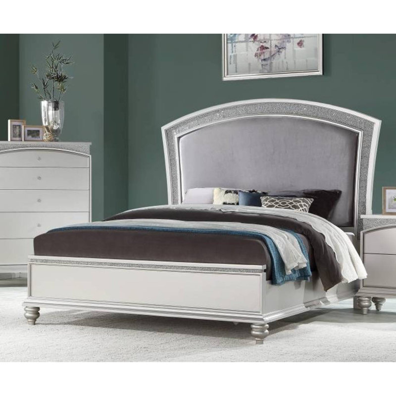 Upholstedred Bed Frame With Headboard, Queen