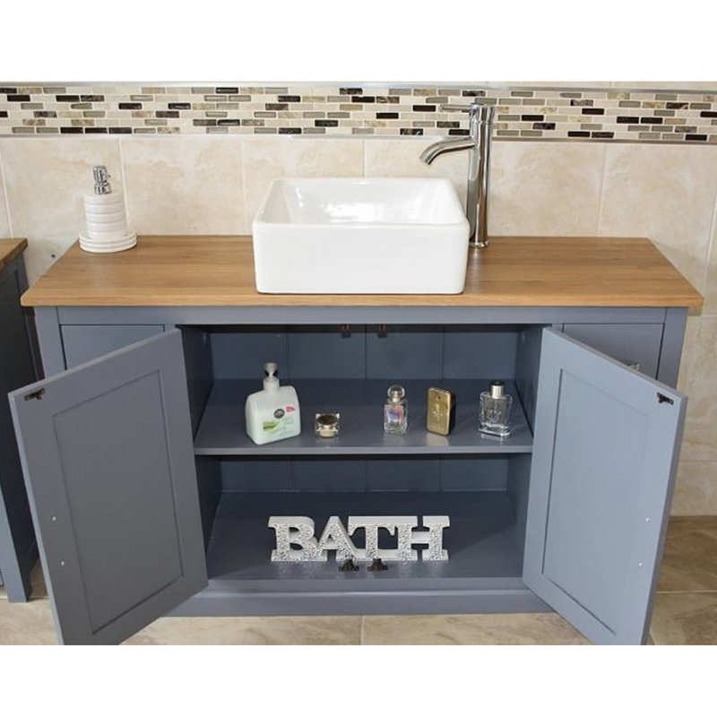 Solid Beech 1230mm Free-standing Single Vanity