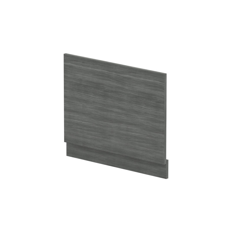 Fusion 700Mm Straight Bath End Panel And Plinth, Anthracite Woodgrain
