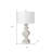 Set of Two 30" Distressed White Table Lamp USB With White Cone Shade