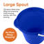 Seau de 2 gallons Superio, seau de nettoyage en plastique avec poignée, seau de lavage de voiture, petit seau utilitaire pour la serpillière, la pêche, le camping et l'utilisation domestique, bleu durable - paquet de 6