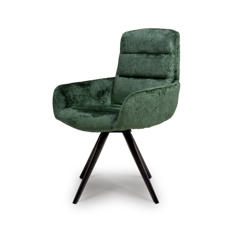 Bengta 48cm H Upholstered Metal Side Chair, Green
