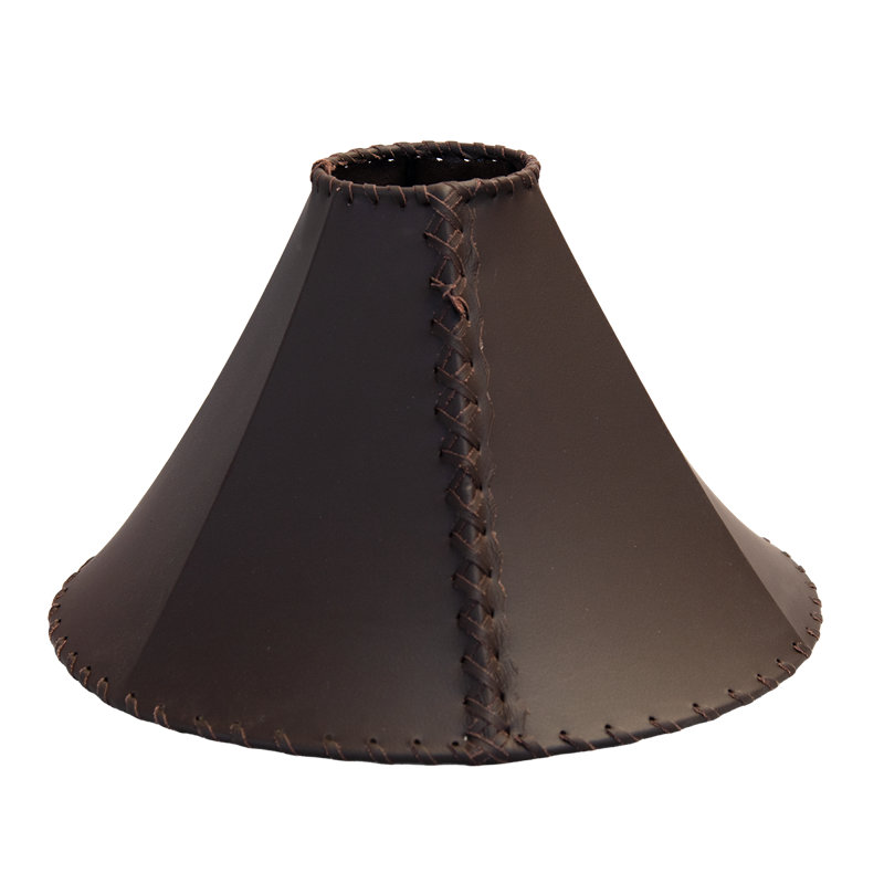 Abat-jour en cuir Heritage, abat-jour en cuir, H 11,5 po x l 20 po x P 20 po
