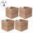 Wicker Storage Baskets Foldable Square Handmade Woven Bins