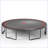YC 14FT Trampoline Pumpkin- Black Red- Fframe Height 90Cm