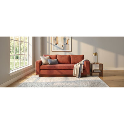 Modern 3-seater Sofa 80.7" Sofa Couch Upholstered Couch for Living Room, Apartment and Small Space, Red