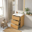 Meuble-lavabo 24 po avec lavabo en céramique et trois tiroirs