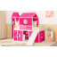 Lit mezzanine simple avec tente et tour rose Slide