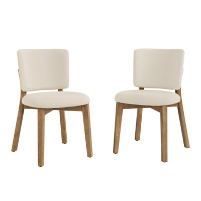 Annika Upholstered Solid Wood Dining Chair Side Chair (Set Of 2)